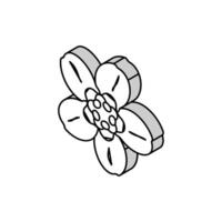 forget me not flower spring isometric icon vector illustration