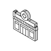 pharmacy store isometric icon vector illustration