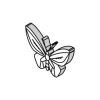 cape york birdwing insect isometric icon vector illustration