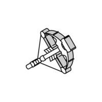 crossbow weapon military isometric icon vector illustration