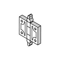 cast iron hardware hardware furniture fitting isometric icon vector illustration