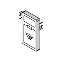 smart motion sensor home isometric icon vector illustration