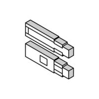 cajón diapositiva hardware mueble adecuado isométrica icono vector ilustración