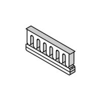 wire management hardware furniture fitting isometric icon vector illustration