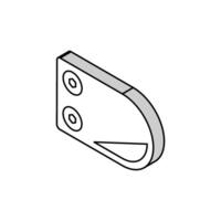 glass clamp hardware furniture fitting isometric icon vector illustration