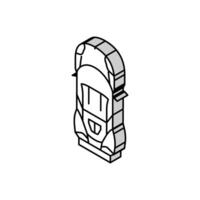 victory car top view isometric icon vector illustration