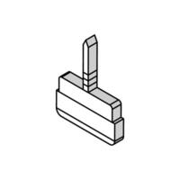 glide furniture hardware fitting isometric icon vector illustration