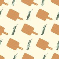 seamless design pattern depicting a cutting board vector