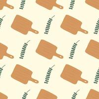 seamless design pattern depicting a cutting board vector