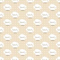 Pattern with chef's hat. Chef's hat - colorful wallpaper on an orange background. vector