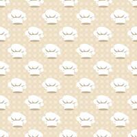 Pattern with chef's hat. Chef's hat - colorful wallpaper on an orange background. vector