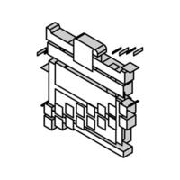 paper shop store isometric icon vector illustration