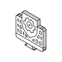 calidad pruebas herramienta trabajo isométrica icono vector ilustración