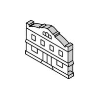 comercio enviar Tienda isométrica icono vector ilustración