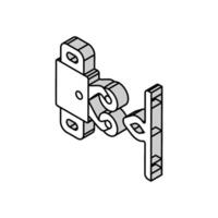 catches furniture hardware fitting isometric icon vector illustration