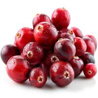 AI generated Cranberry berry on white isolated background - AI generated image photo