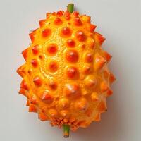 ai generado kiwano Fruta Fruta en blanco aislado antecedentes - ai generado imagen foto