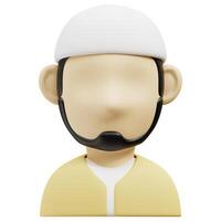 Muslim male 3d icon photo