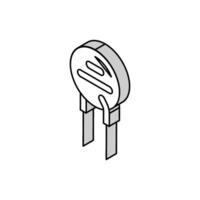 thermistor electronic component isometric icon vector illustration