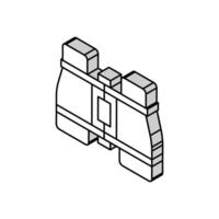 binocular toy baby isometric icon vector illustration