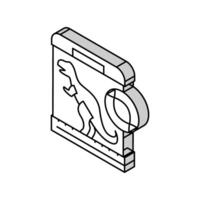 extinct species resurrected future technology isometric icon vector illustration