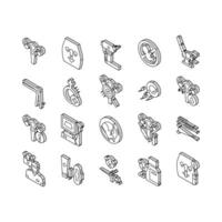 Gynecology Treatment Collection isometric icons set vector sign