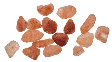 Pile of white and pink Himalayan salt photo