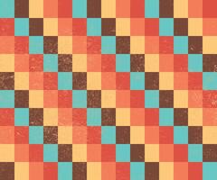 Retro colorful tiles geometric texture and pattern background vector