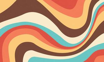 Psychedelic retro groovy colorful wavy background vector