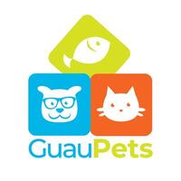 Veterinary logo, cat dog and fish logo design, pet care, veterinary clinic logo, pet clinic colorful logo template vector