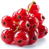 AI generated Red currant berry on a white isolated background - AI generated image photo