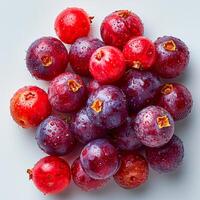 AI generated Red currant berry on a white isolated background - AI generated image photo