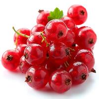 AI generated Red currant berry on a white isolated background - AI generated image photo
