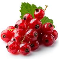 AI generated Red currant berry on a white isolated background - AI generated image photo