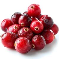 AI generated Cranberry berry on white isolated background - AI generated image photo