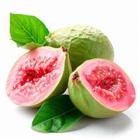 AI generated Guava on white isolated background - AI generated image photo