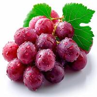 AI generated Grapes on a white isolated background - AI generated image photo