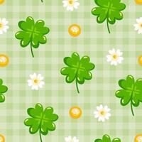 Seamless pattern St.Patrick's Day elements. Vector illustration.