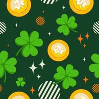 Seamless pattern St.Patrick's Day elements. Vector illustration.