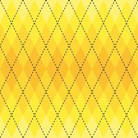 Yellow gradient argyle pattern. Argyle vector pattern. Argyle pattern. Seamless geometric pattern for clothing, wrapping paper, backdrop, background, gift card, sweater.