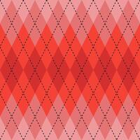 Red gradient argyle pattern. Argyle vector pattern. Argyle pattern. Seamless geometric pattern for clothing, wrapping paper, backdrop, background, gift card, sweater.