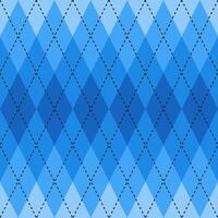 Blue gradient argyle pattern. Argyle vector pattern. Argyle pattern. Seamless geometric pattern for clothing, wrapping paper, backdrop, background, gift card, sweater.