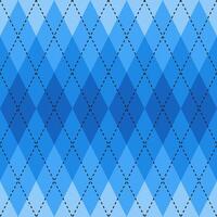 Blue gradient argyle pattern. Argyle vector pattern. Argyle pattern. Seamless geometric pattern for clothing, wrapping paper, backdrop, background, gift card, sweater.