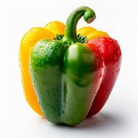 AI generated Bell pepper on a white isolated background - AI generated image photo