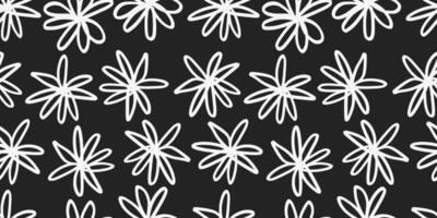 Vector hand drawn flowers. Seamless pattern for textile design, wallpaper, stationery, home decor, packaging, background, art and crafts.