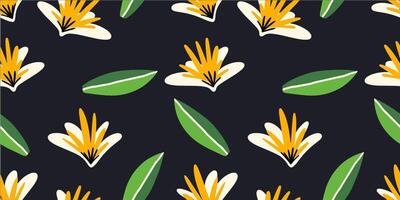 Vector hand drawn flowers. Seamless pattern for textile design, wallpaper, stationery, home decor, packaging, background, art and crafts.