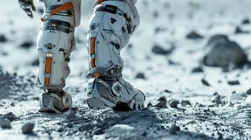 AI generated Moonwalking Astronaut. AI generated. photo