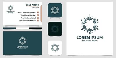 resumen elegante flor logo icono y negocio tarjeta vector