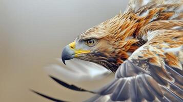 AI generated Closeup of soaring eagle. AI generated. photo