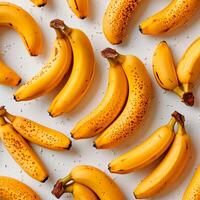 AI generated Bunch of fresh bananas on white isolated background - AI generated image photo